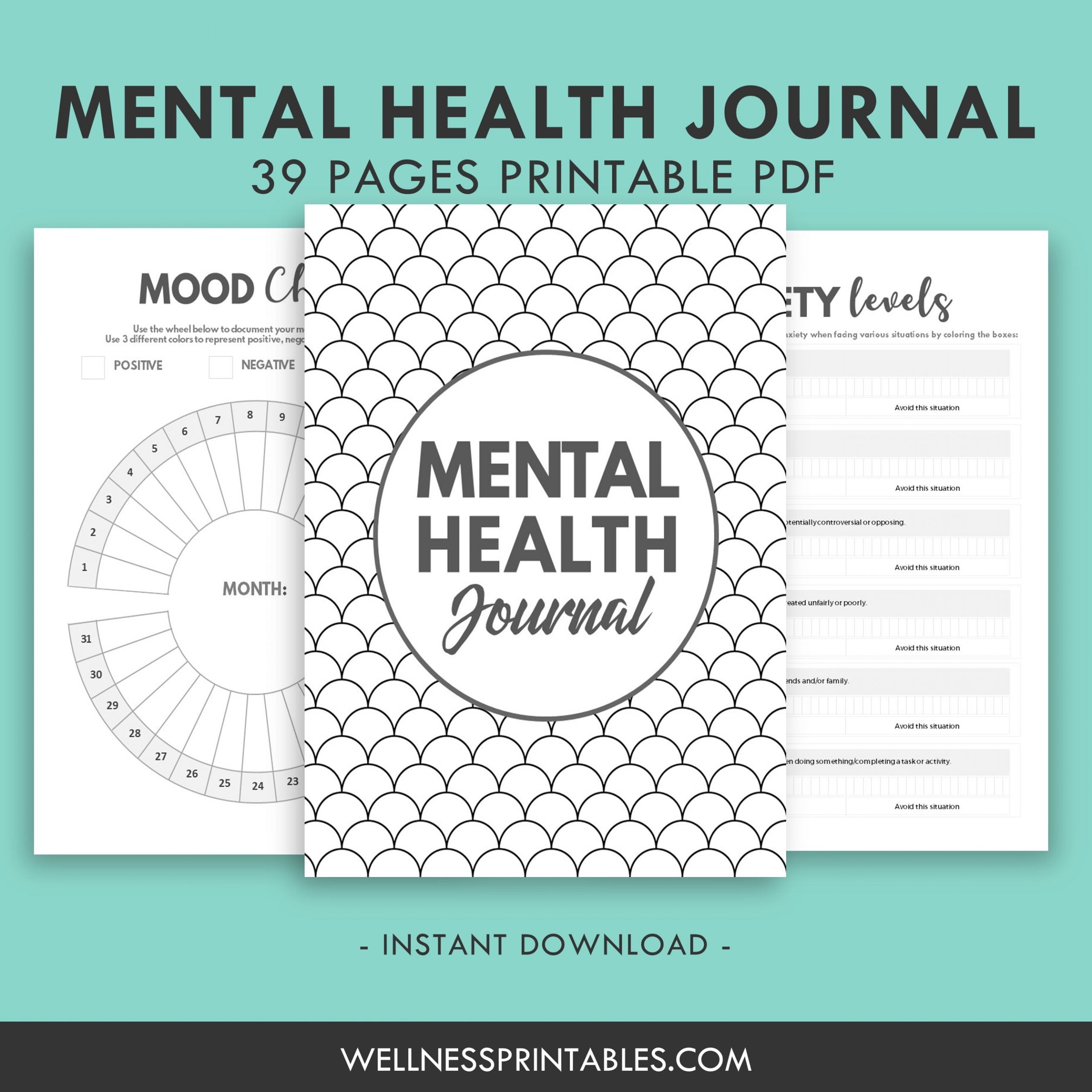 Mental Health Journal Printable Wellness Printables