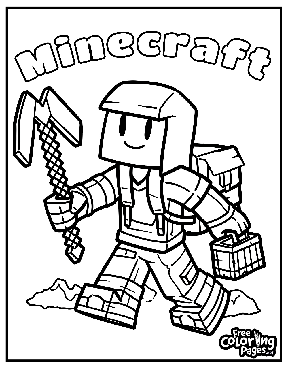 Minecraft Coloring Pages Free Coloring Pages