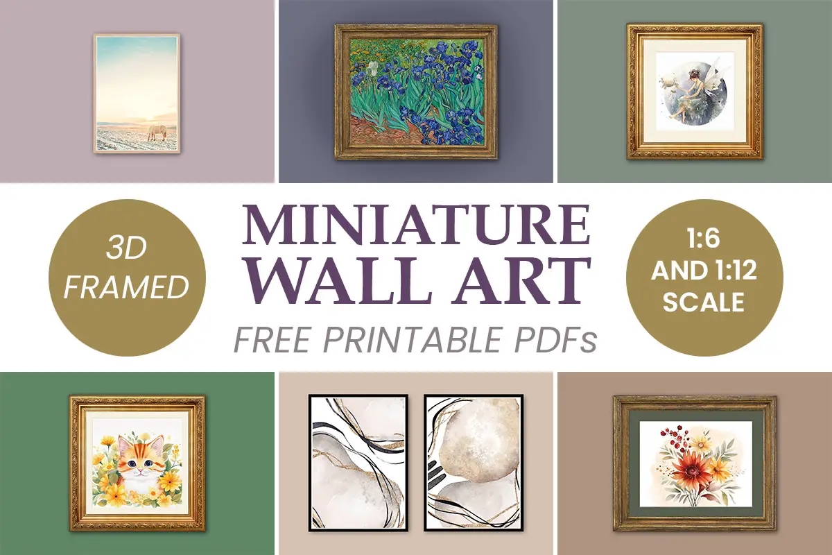 Miniature Wall Art Free Dollhouse Printables Suni Doll