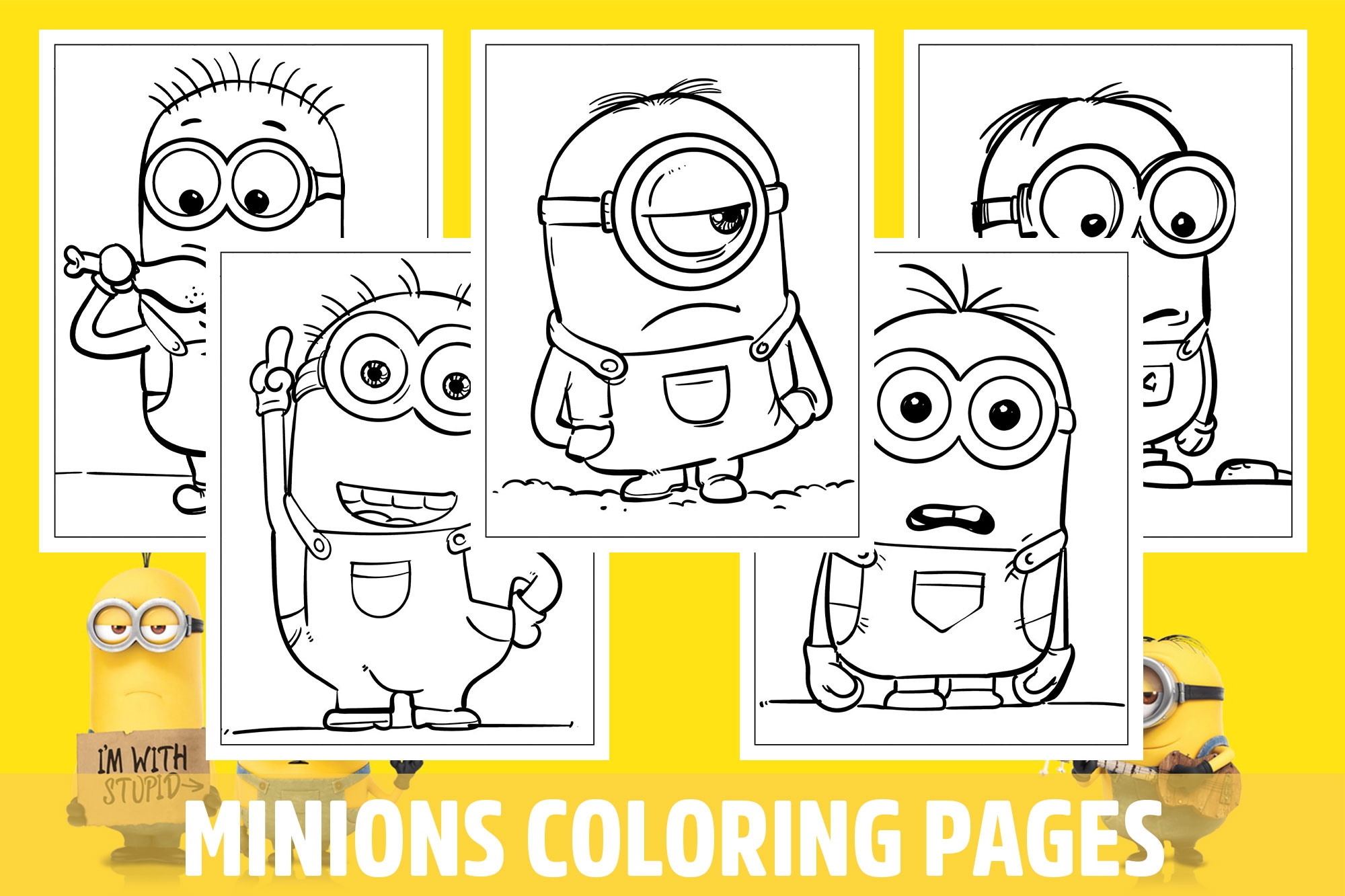 Minions Coloring Pages For Kids Girls Boys Teens Birthday School Activity Made By Teachers