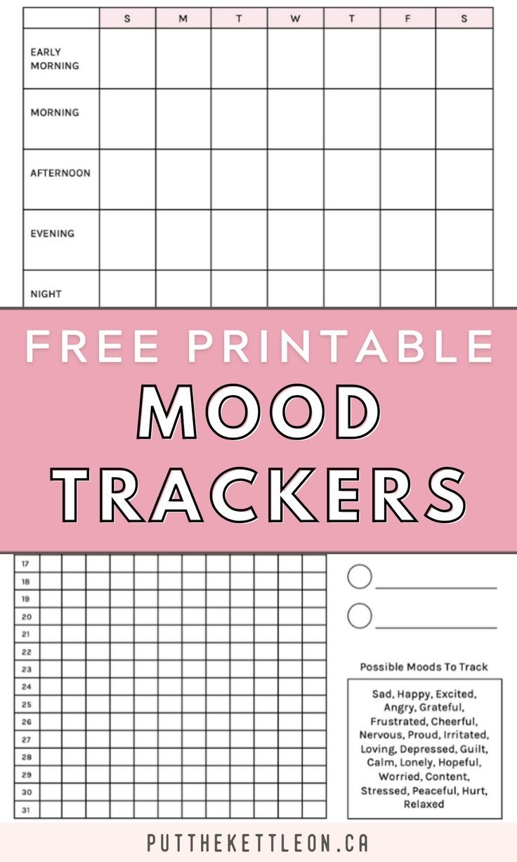Mood Tracker Printables Free Download 