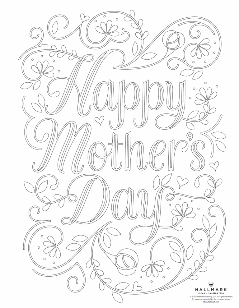 Mother s Day Coloring Pages Hallmark Ideas Inspiration