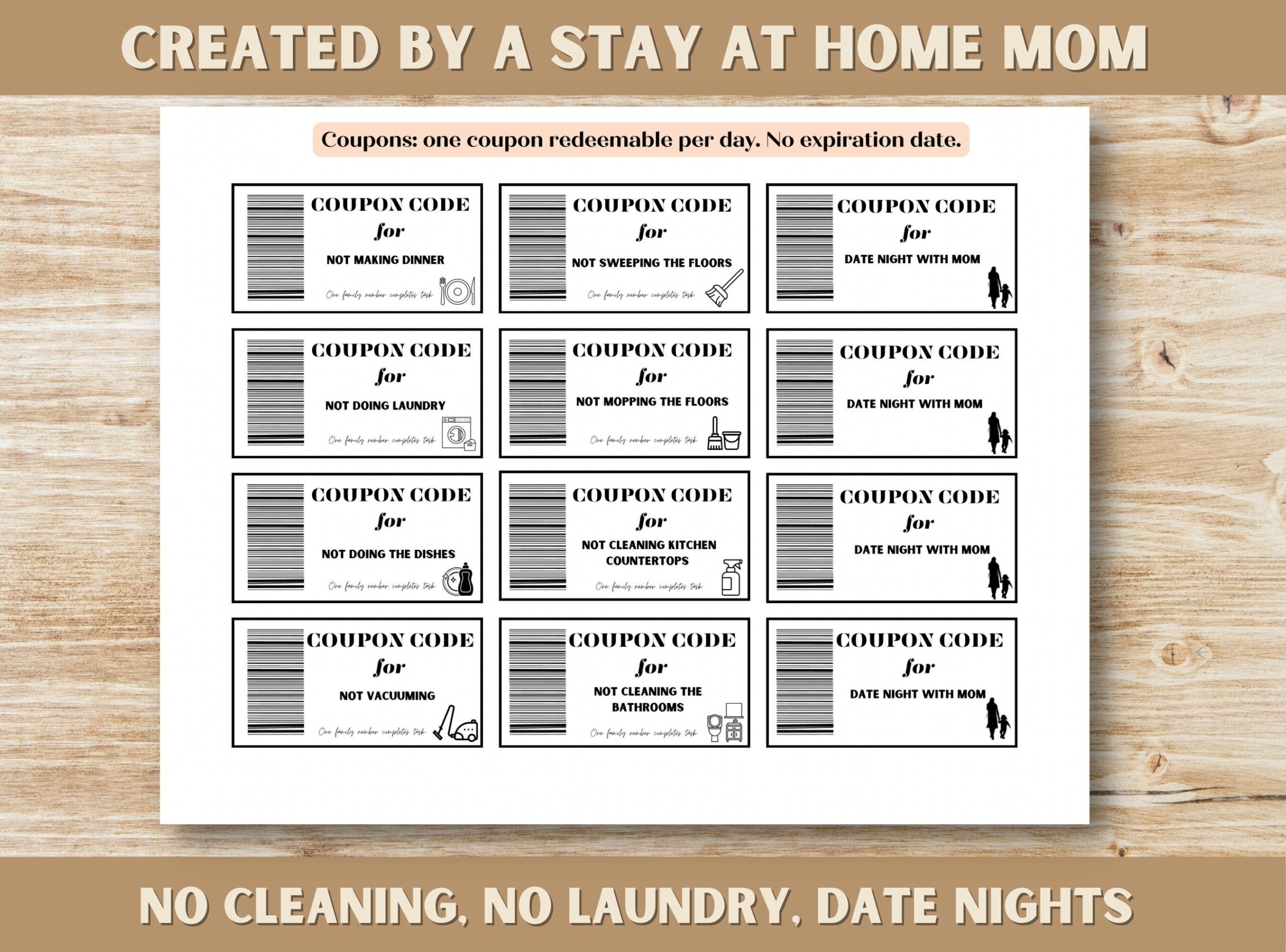 Mothers Day Coupon Printable For Mother s Day Coupon Book Mothers Day Coupons Printable Coupons For Mom Mothers Day Coupons From Kids Etsy