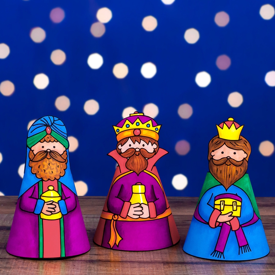 My Nativity Printable Christmas Craft For Kids ready Coloured Version 