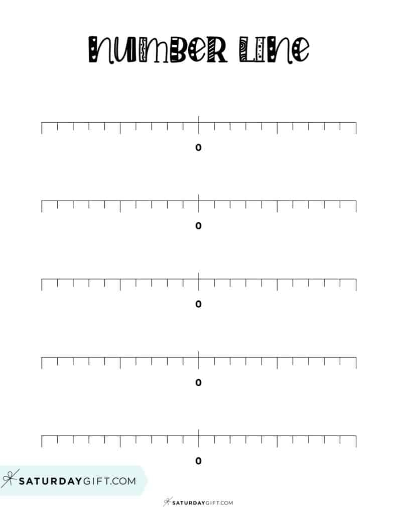 blank number line printable