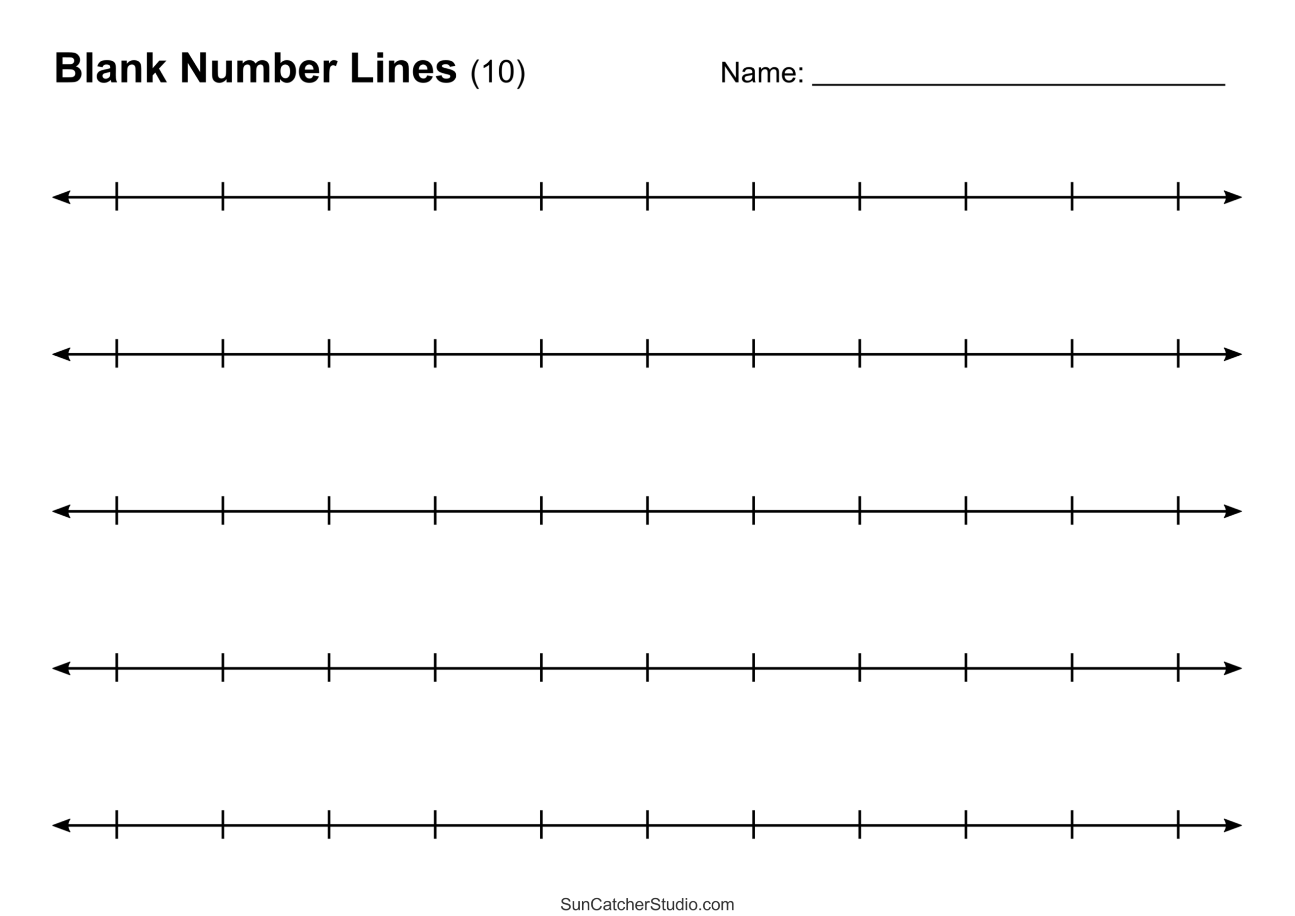 Number Lines Integers Decimals Blank Missing Numbers Free Printables Monograms Design Tools Patterns DIY Projects