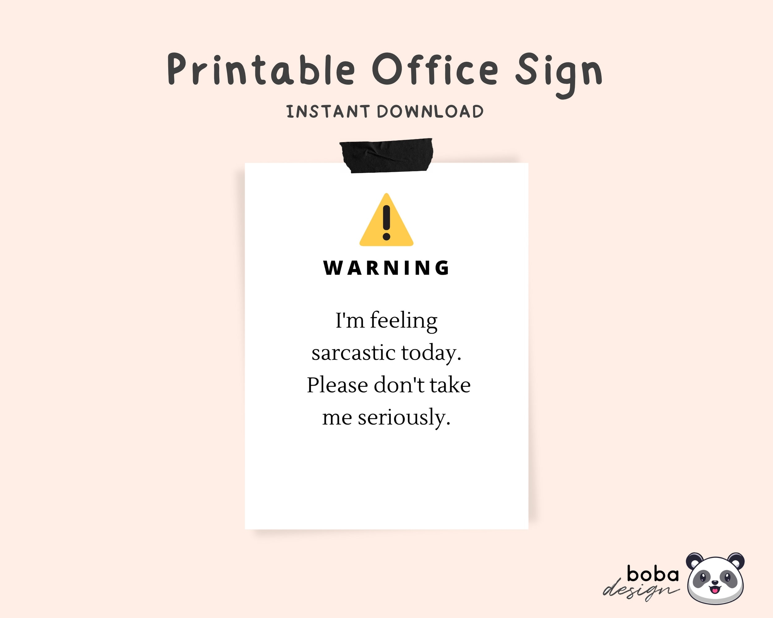 Office Signs Do Not Disturb Printable I m Feeling Sarcastic Today Funny Do Not Disturb Door Signs Print Instant Download Etsy