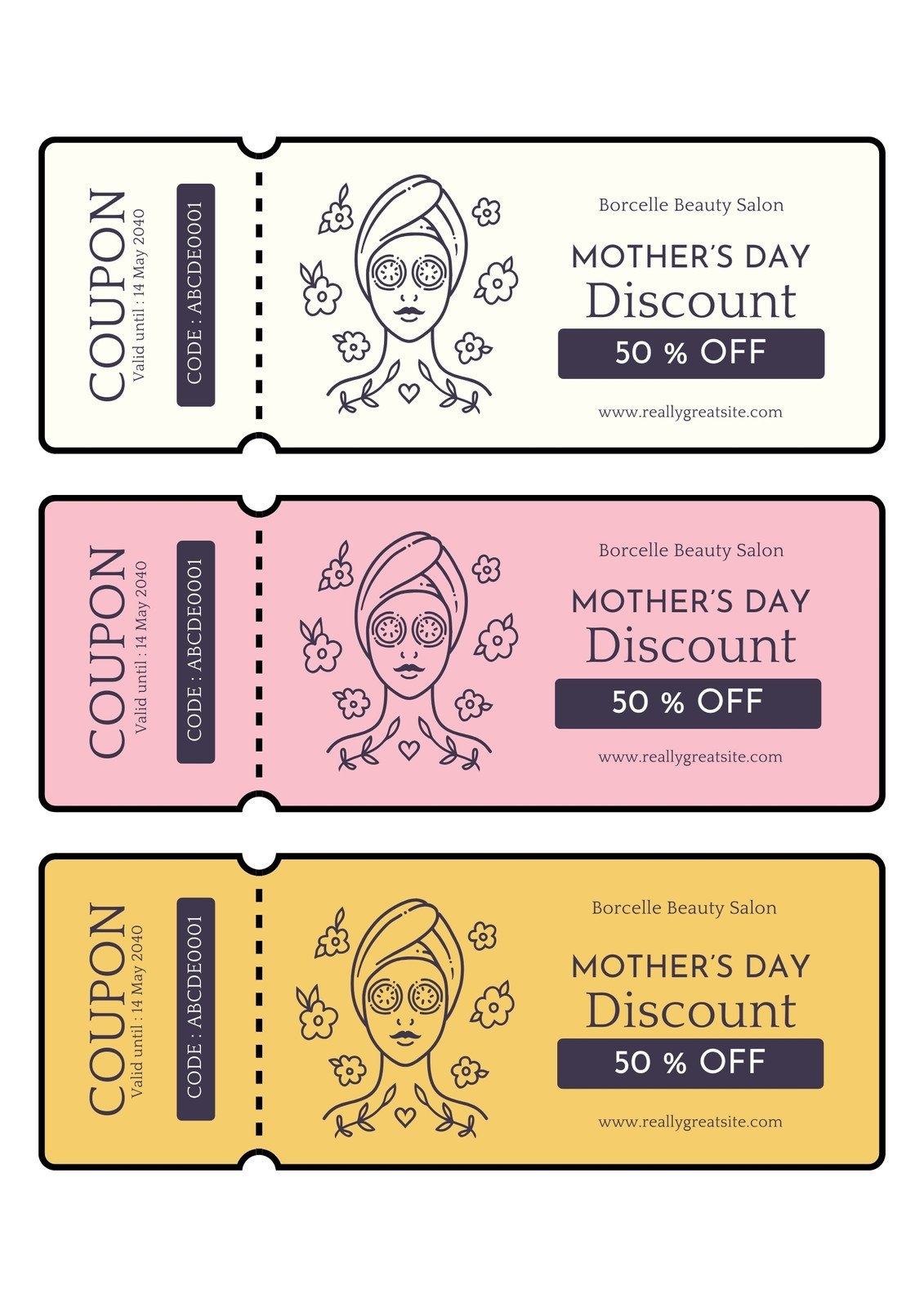 Page 11 Free Printable Customizable Coupon Templates Canva