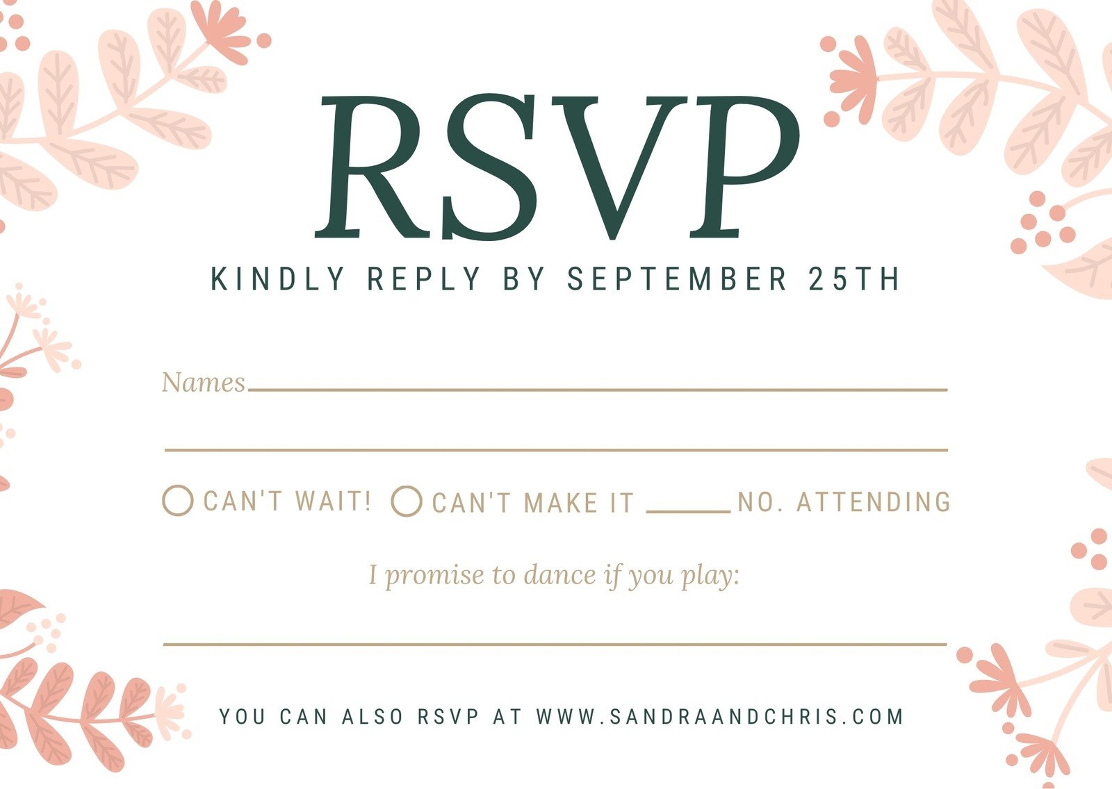 Page 3 Free And Customizable RSVP Templates Canva