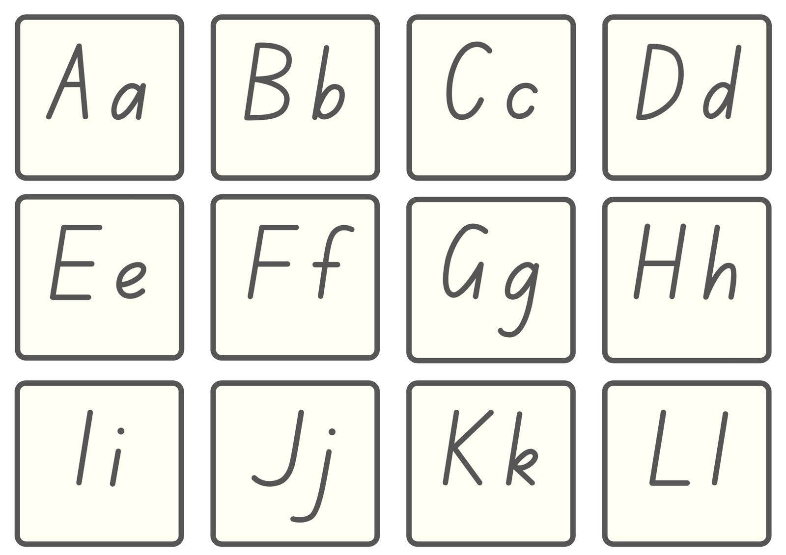 Page 4 Free Customizable Alphabet Flashcard Templates Canva