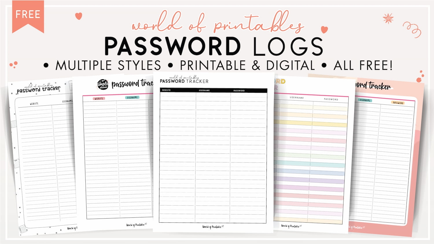 Password Templates World Of Printables