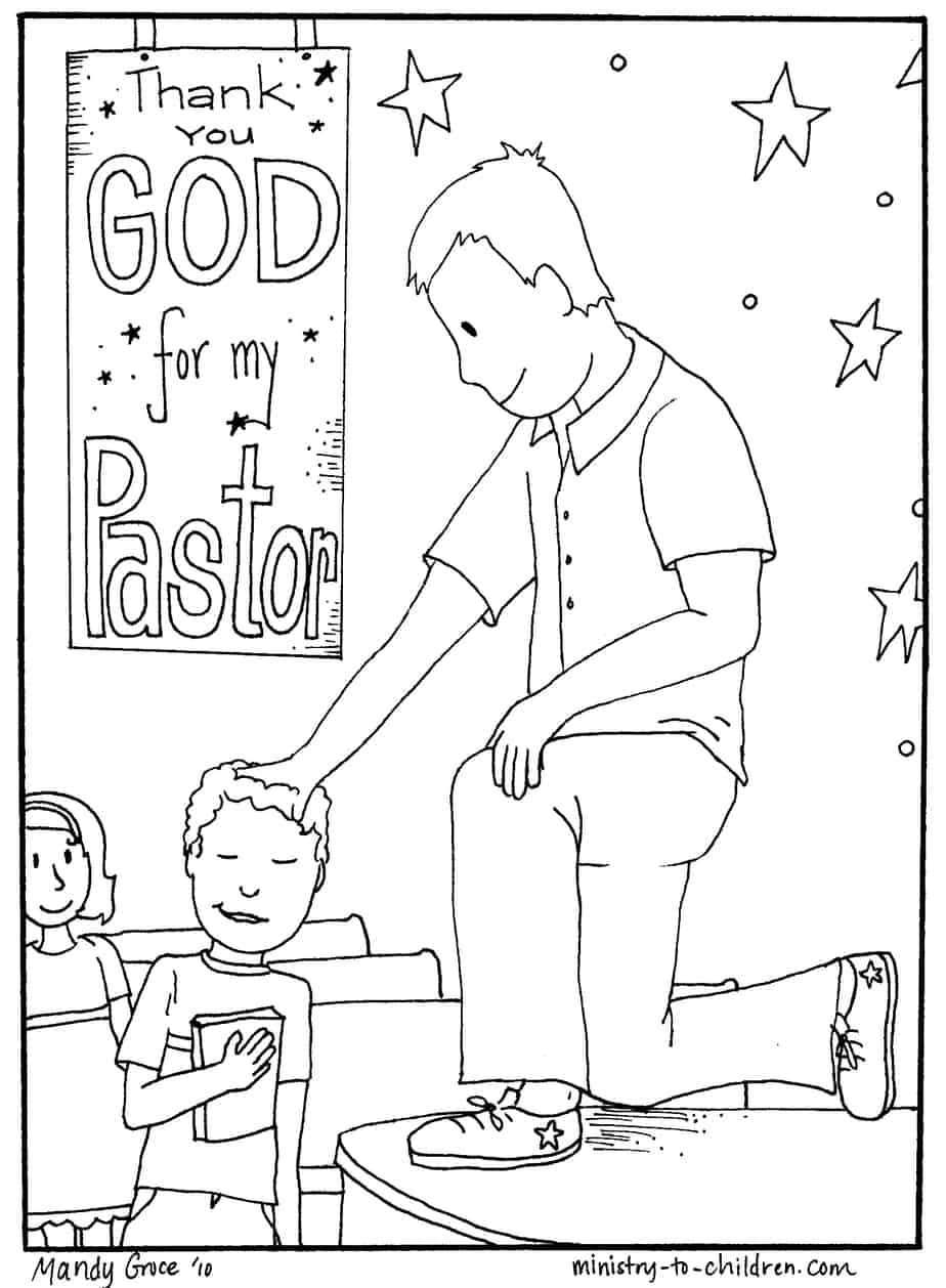 Pastor Appreciation Coloring Page Free Printable PDF Thank You Activity For Kids Easy Print 
