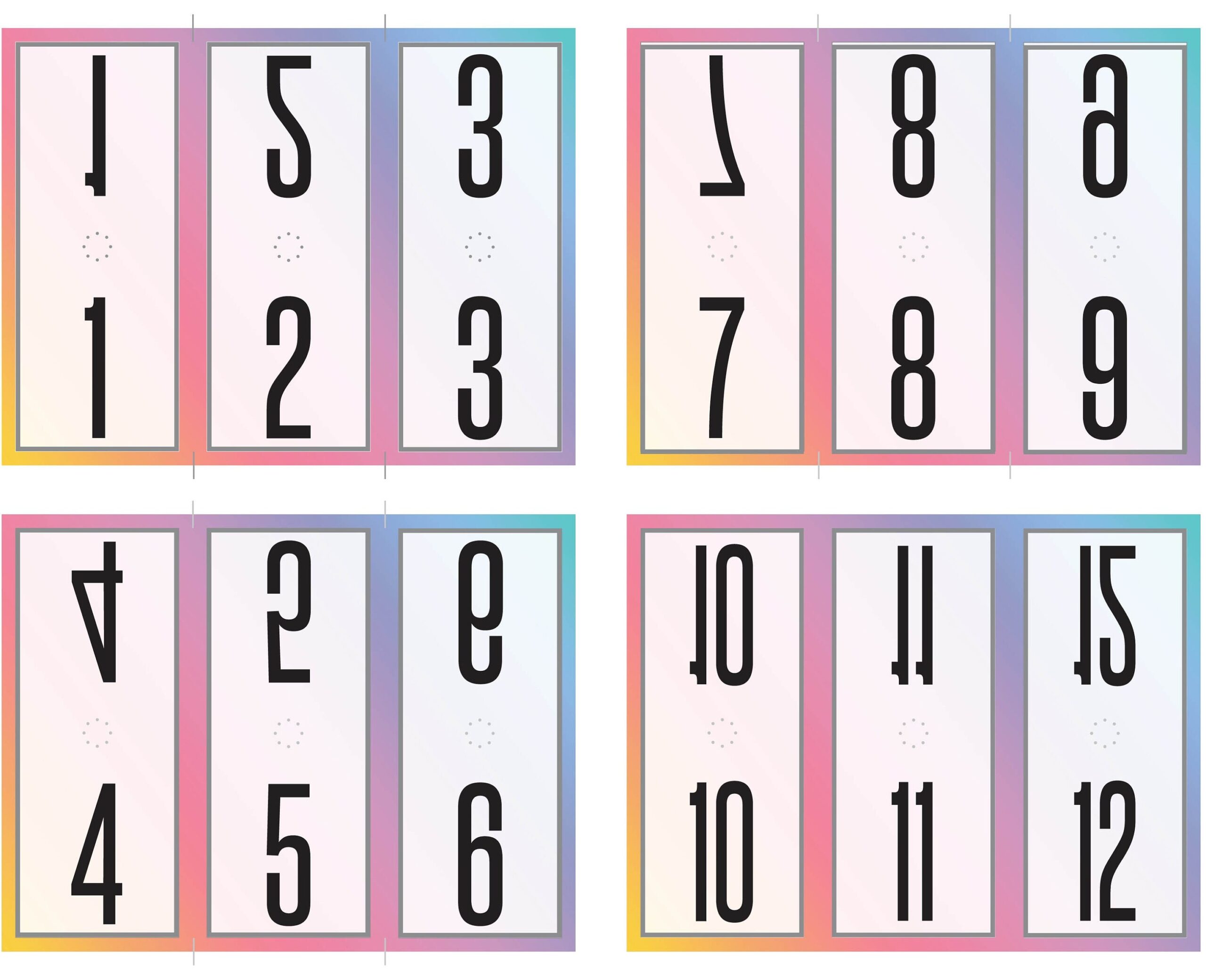 PDF Numbers 1 99 Online Sale Printable Clothing Live Sale Reverse Number Tags Gradient Rainbow Etsy Australia