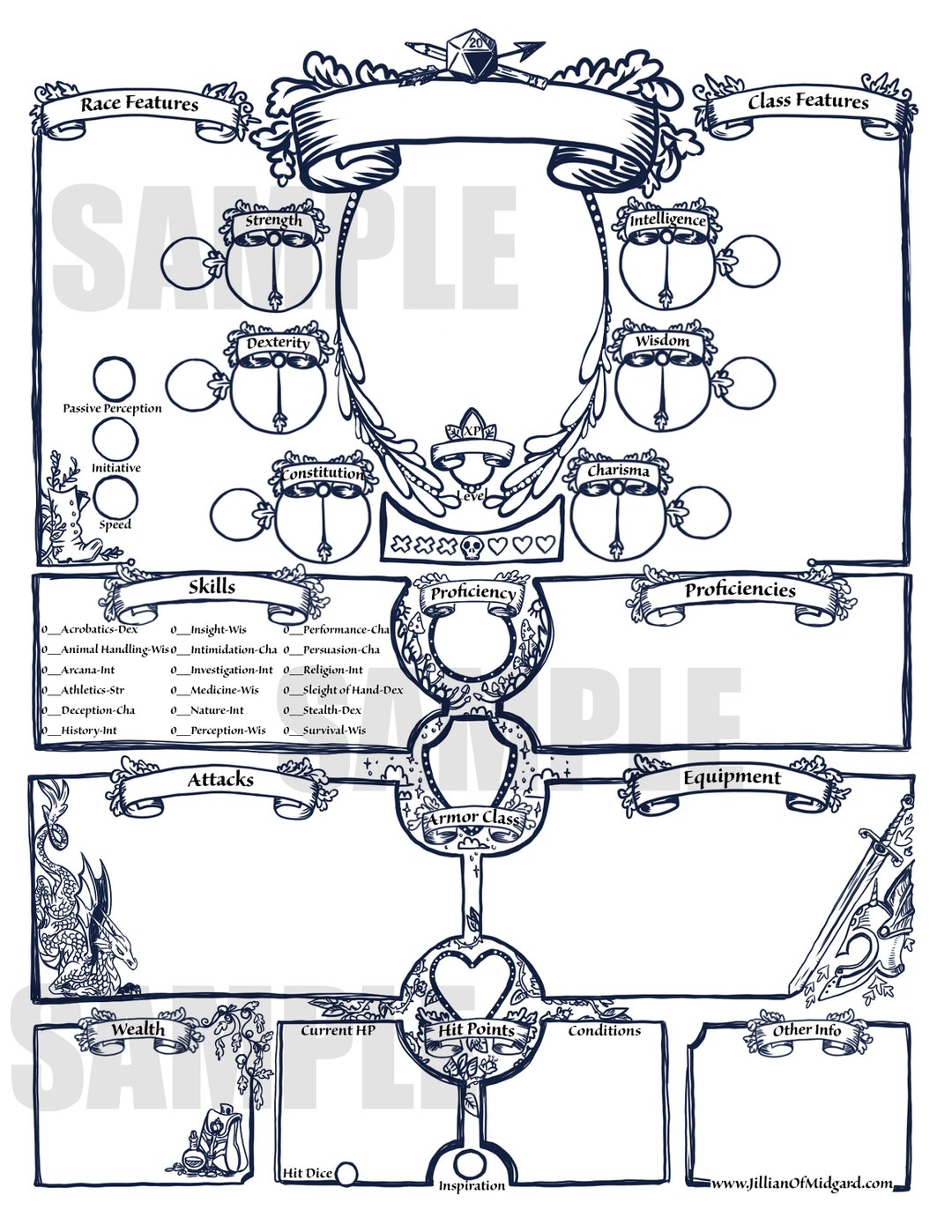 PDF Printable Dungeons Dragons 5th Ed Character Sheet Bundle Etsy PDF Printable Dungeons Dragons 5th Ed Character Sheet Bundle Etsy