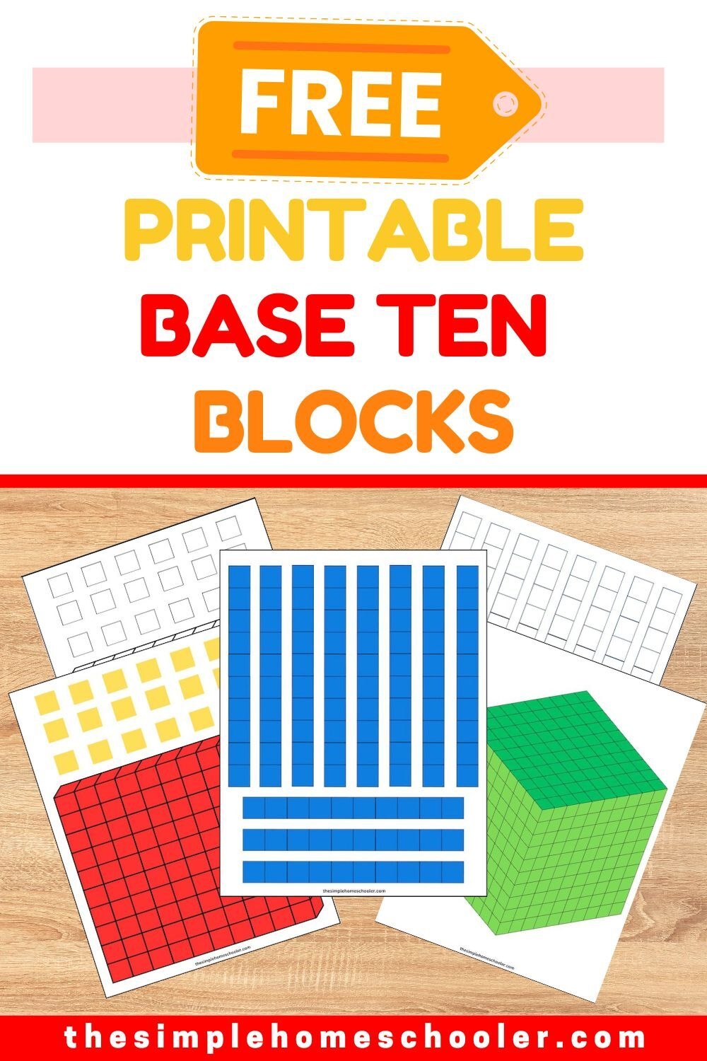Perfect Printable Base Ten Blocks Up To Thousands The Simple Homeschooler