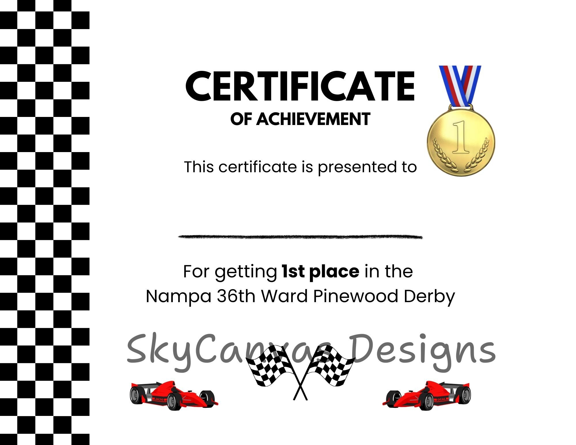 printable pinewood derby certificates printable pinewood derby certificates