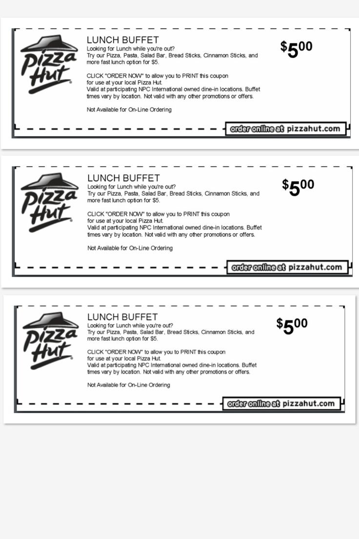 Pizza Hut Buffet Coupons No Expiration 