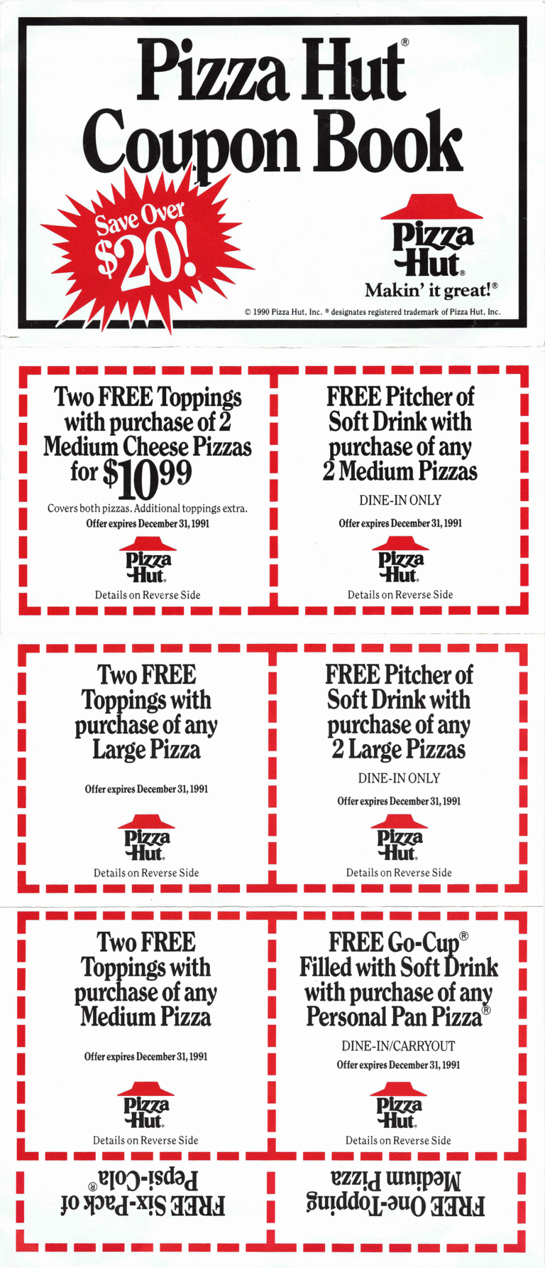 Pizza Hut Coupon Book 1990 Pizza Hut Free Download Borrow And Streaming Internet Archive
