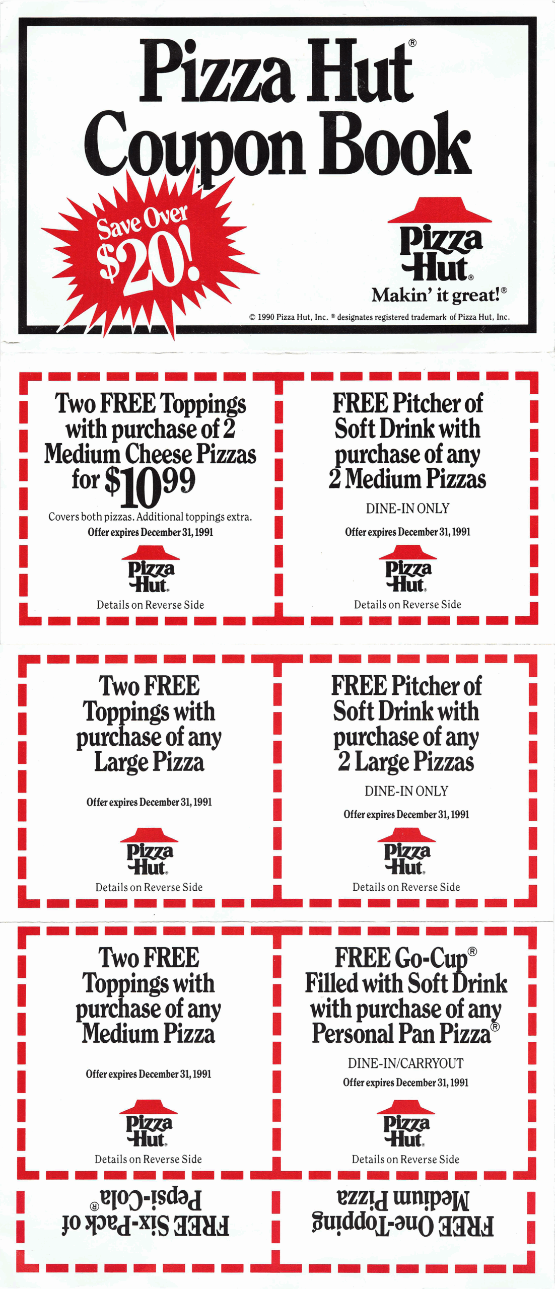 Pizza Hut Coupon Book 1990 Pizza Hut Free Download Borrow And Streaming Internet Archive