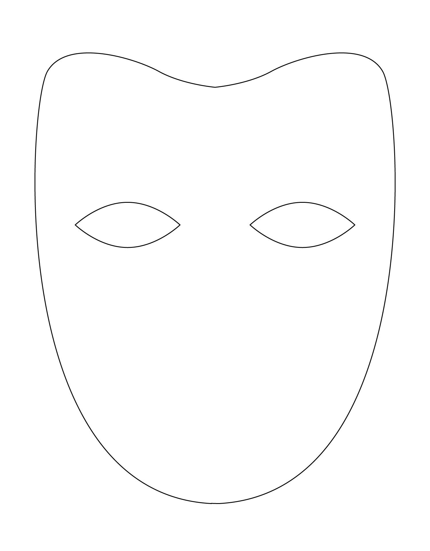 Plain Masks Templates 10 Free PDF Printables Printablee