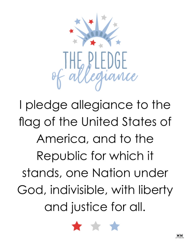 Pledge Of Allegiance Words 20 FREE Printables Printabulls