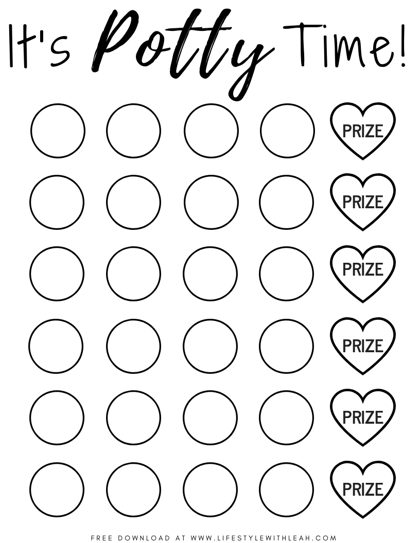 potty training chart printable