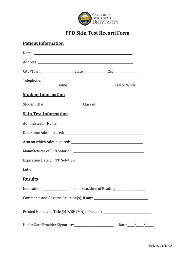 Ppd Skin Test Record Form Fill Online Printable Fillable Blank PdfFiller Ppd Skin Test Record Form Fill Online Printable Fillable Blank PdfFiller
