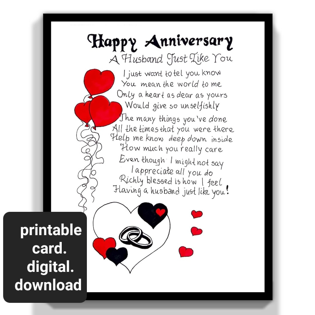 free printable anniversary cards for him