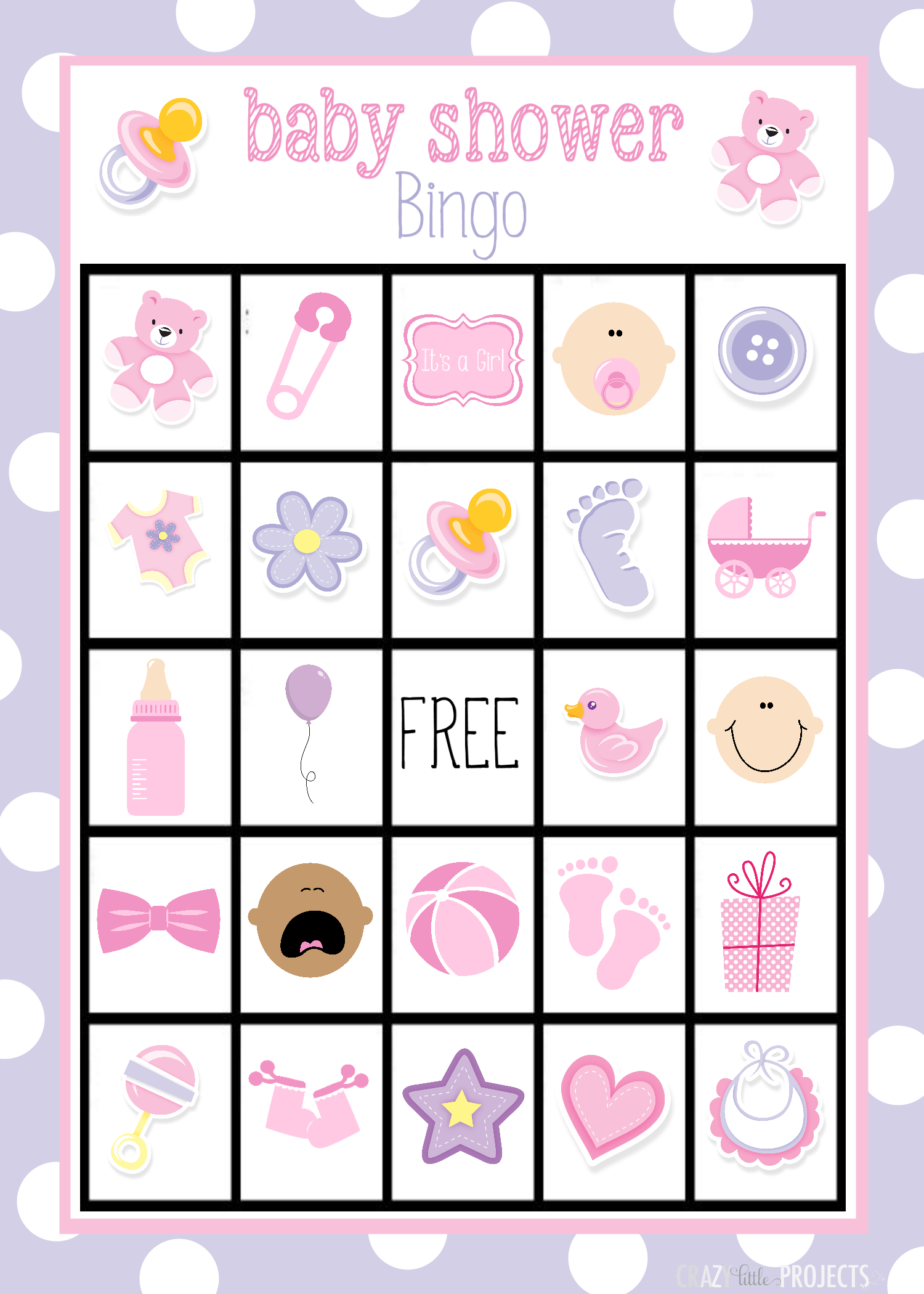 Printable Baby Shower Bingo Cards