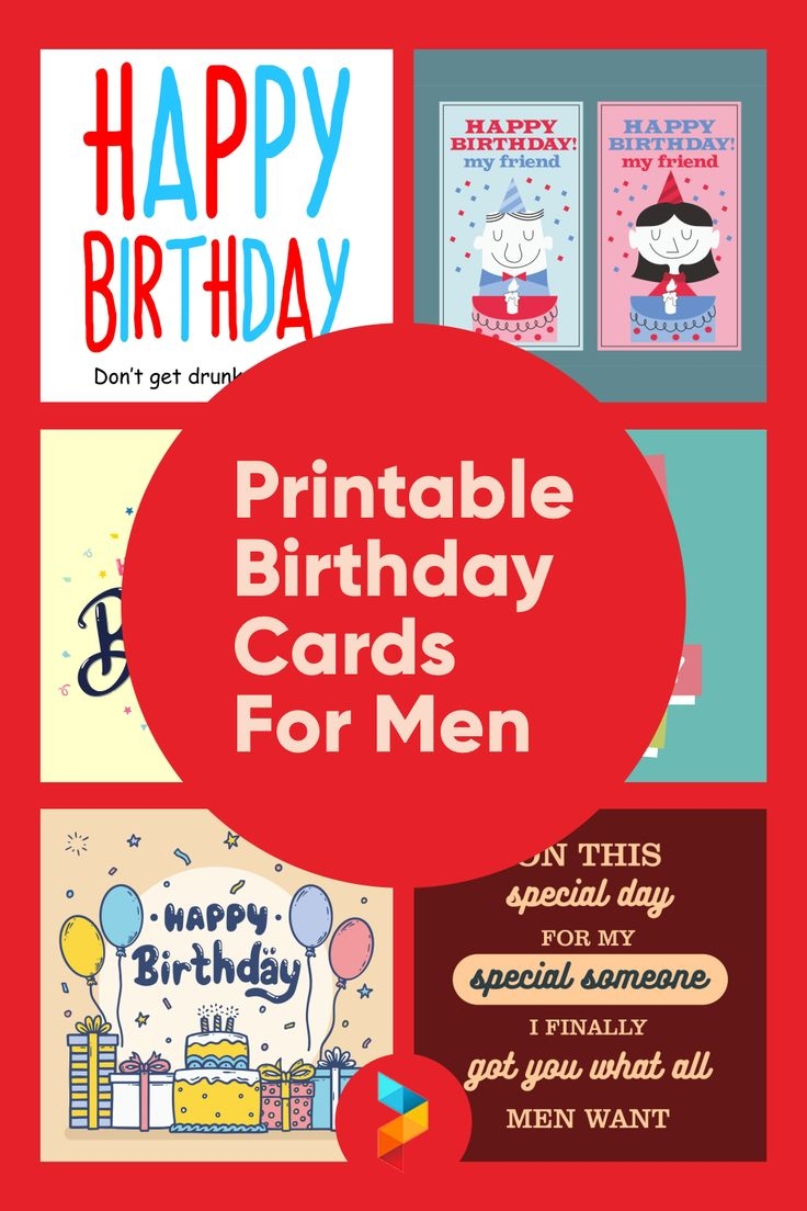 Printable Birthday Cards For Men Printable Birthday Cards For Men