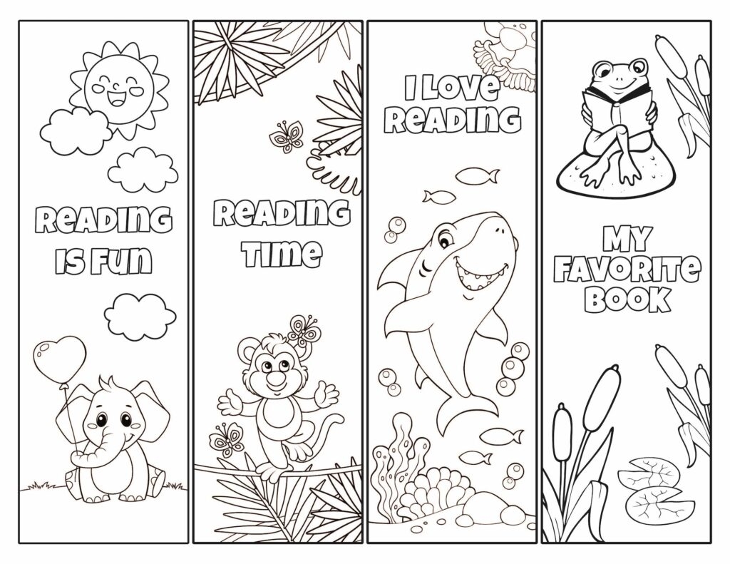 printable bookmarks to color