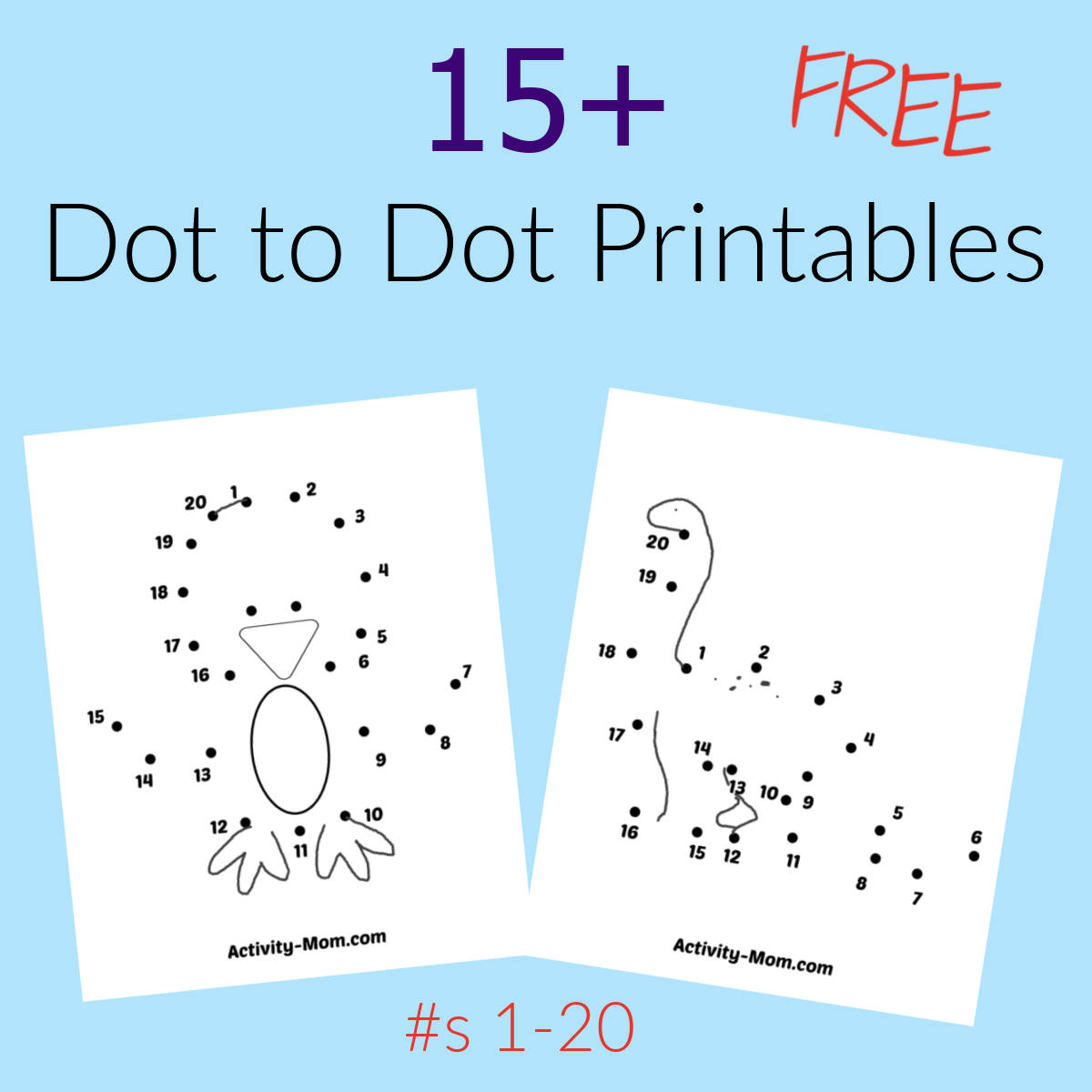 Printable Dot To Dot Archives The Activity Mom