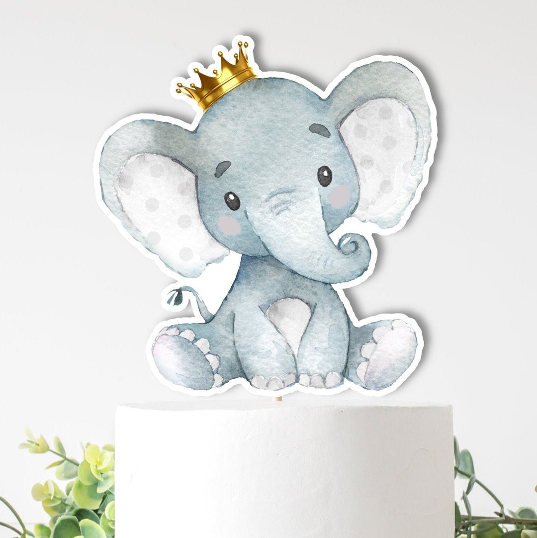 PRINTABLE Elephant Centerpieces Elephant Cake Topper Elephant Cutout Boy Baby Shower Decorations NOT Editable A84 C77 Etsy