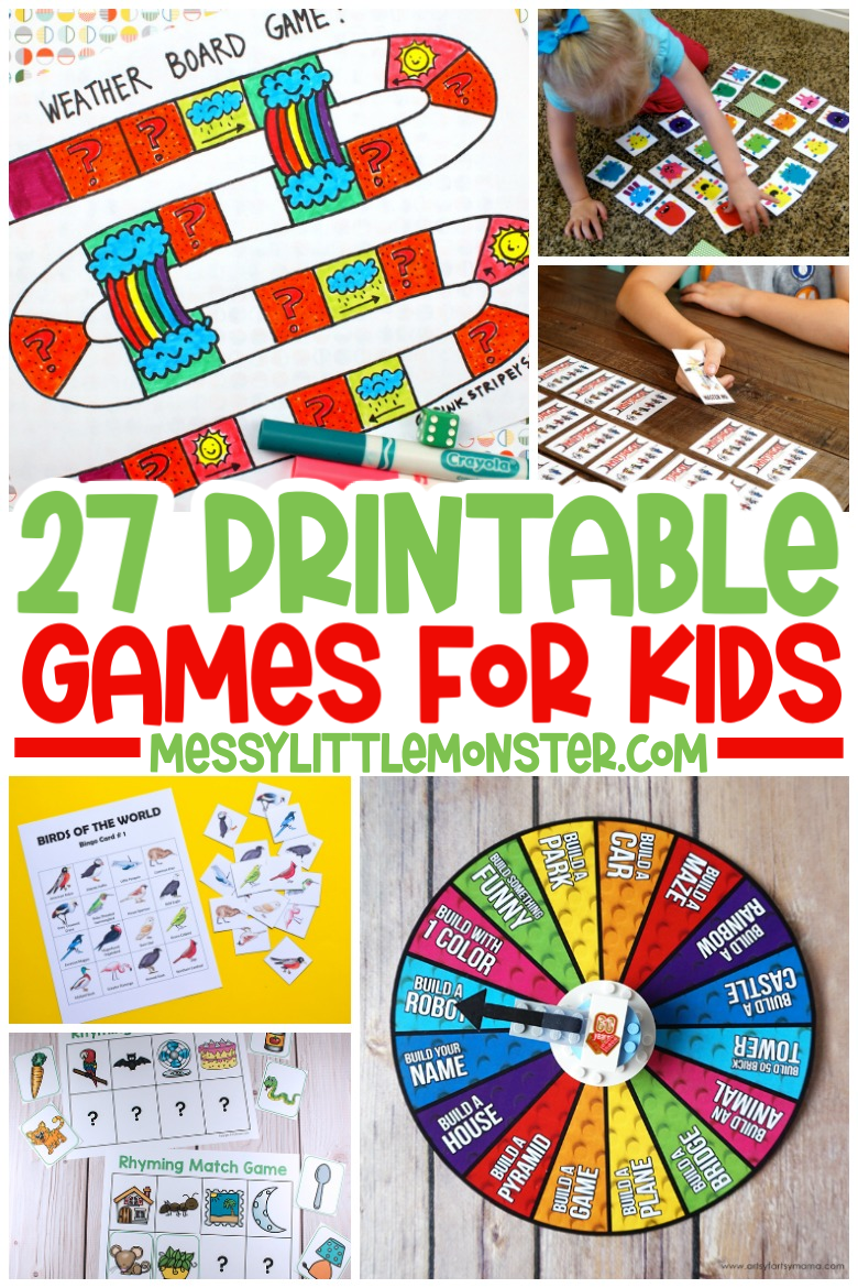 Printable Games For Kids Messy Little Monster