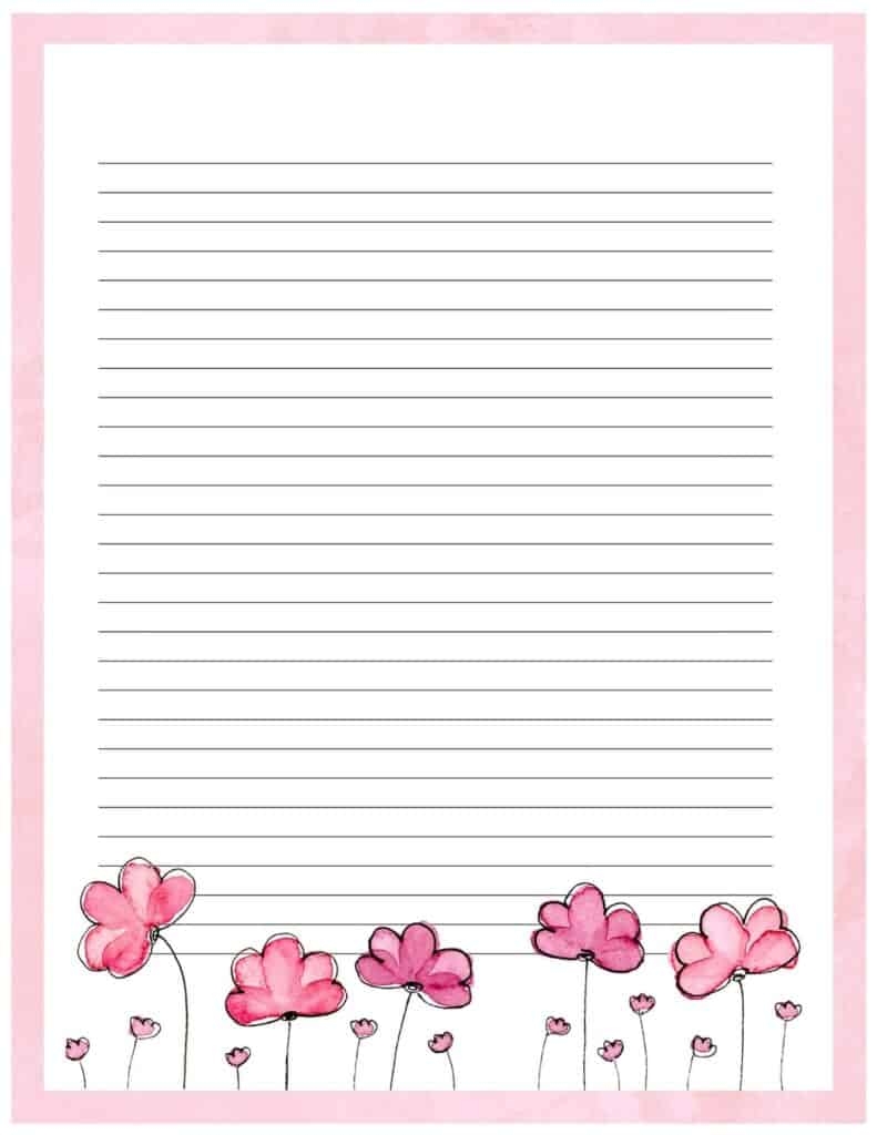 Printable Letter Paper Lots Of Free Printable Floral Stationery Healthy And Lovin It