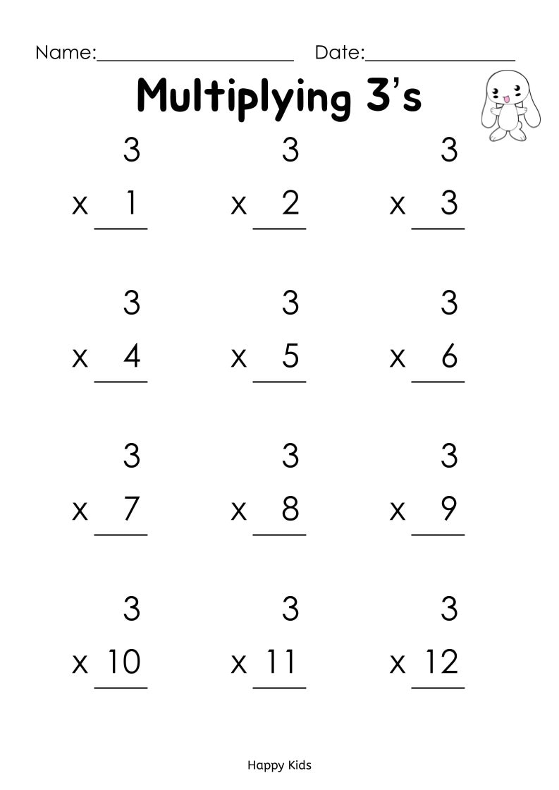 free multiplication worksheets