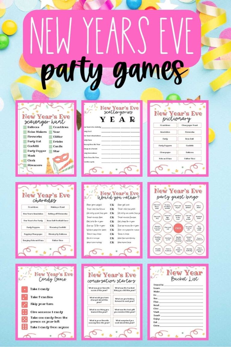 Printable New Years Eve Party Games Your Family Will Love