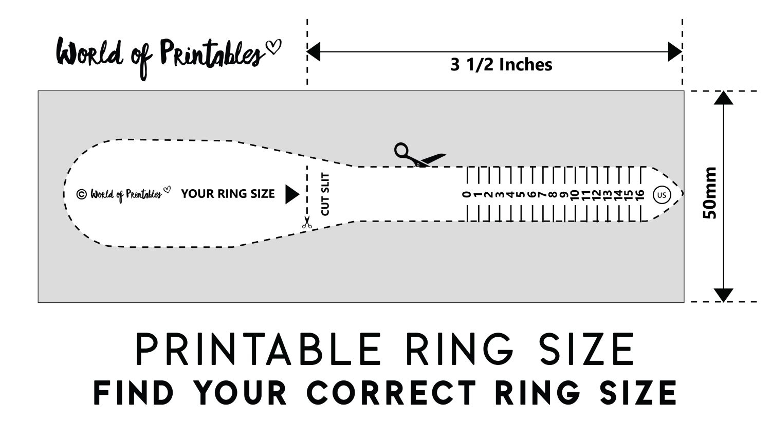 Printable Ring Size Chart Find Your Ring Size Easy World Of Printables Printable Ring Size Chart Find Your Ring Size Easy World Of Printables