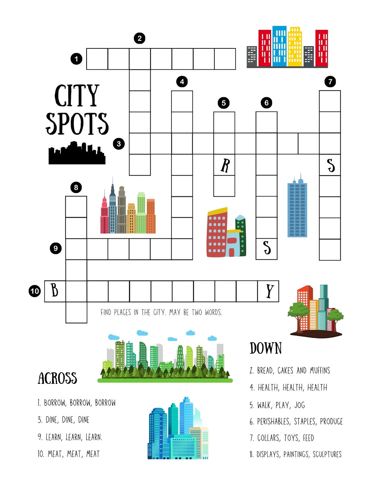 seniors crossword puzzles printable