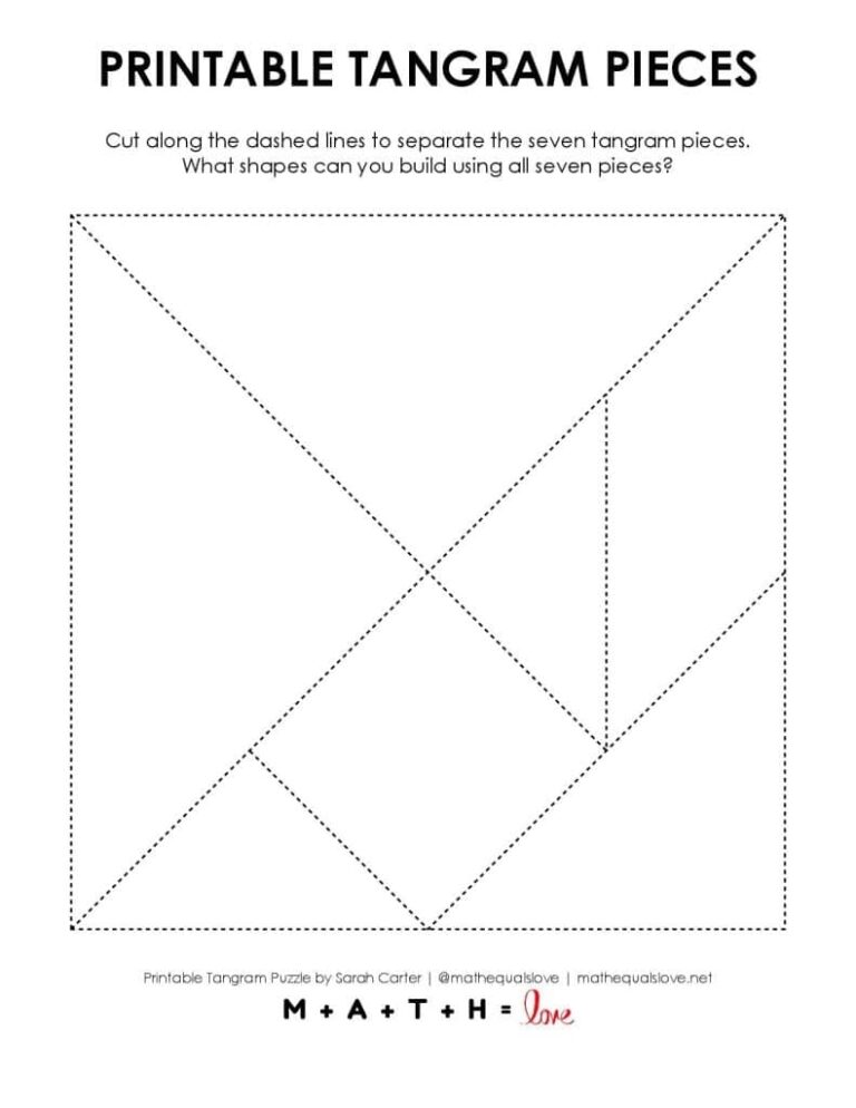 Printable Tangram Pieces Free PDF To Cut Out 