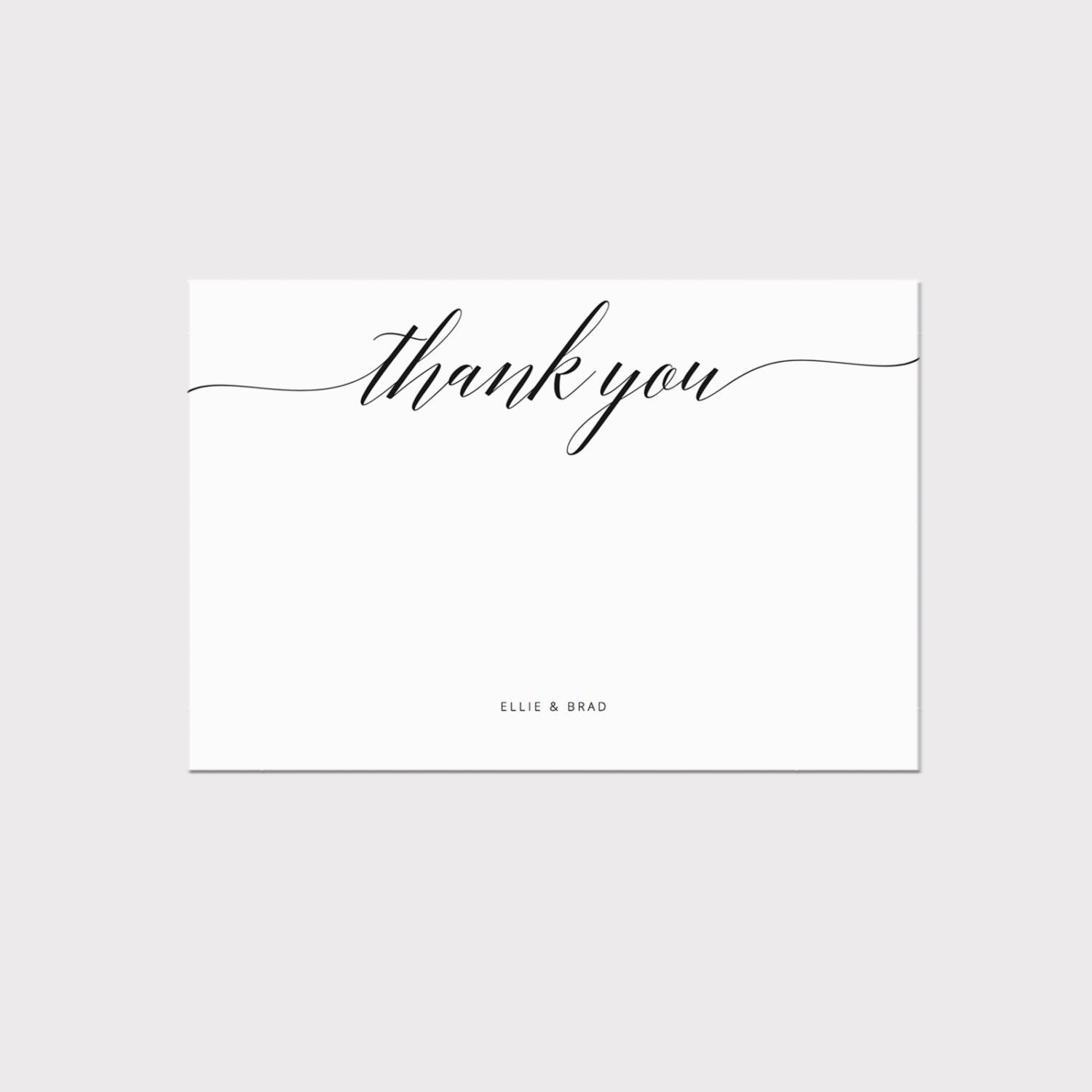 Printable Thank You Card Template Whimsical Calligraphy Thank You Card Editable Stationery Wedding Card PDF Instant Download SS002 4 Etsy