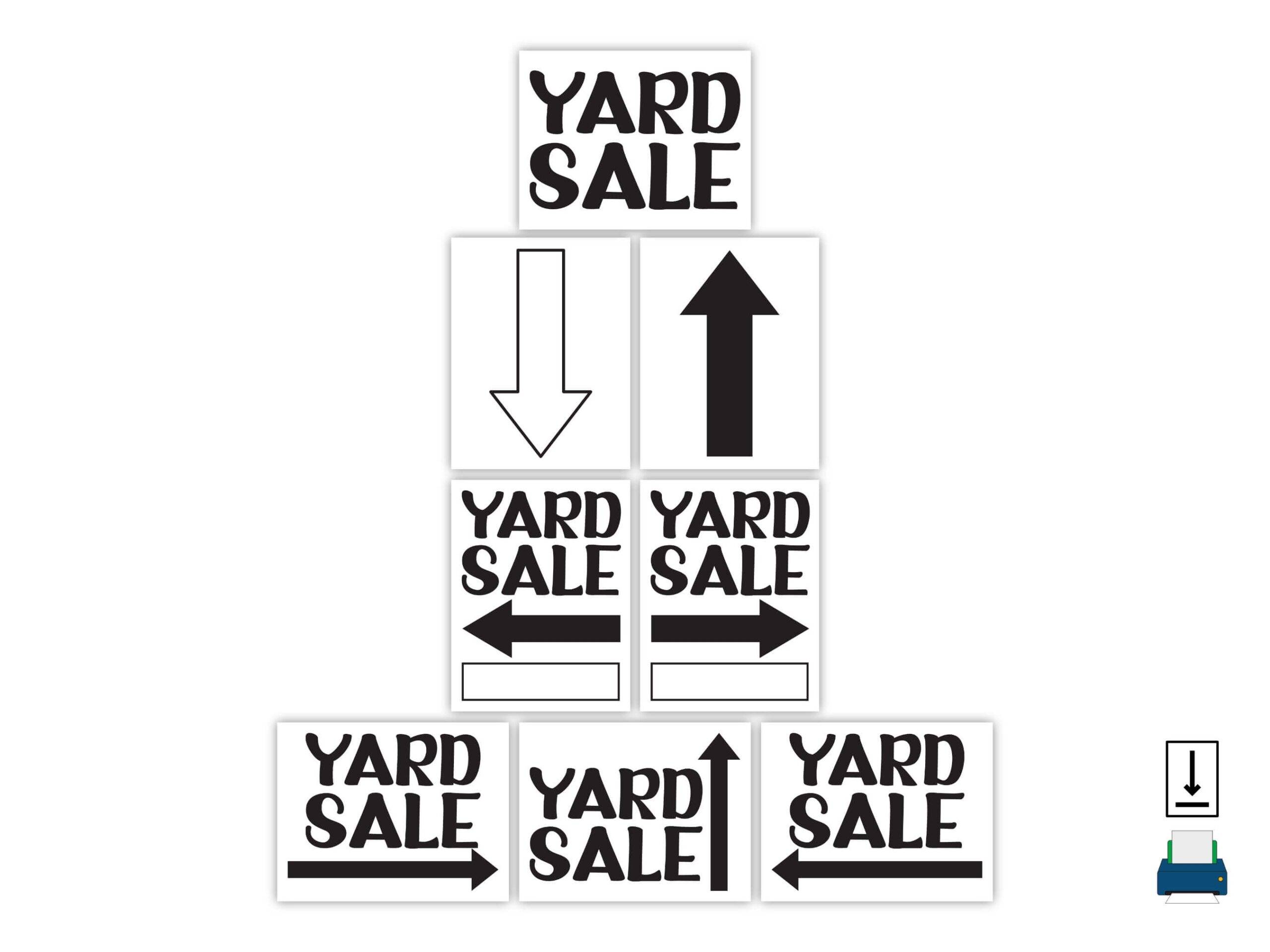 printable yard sale signs