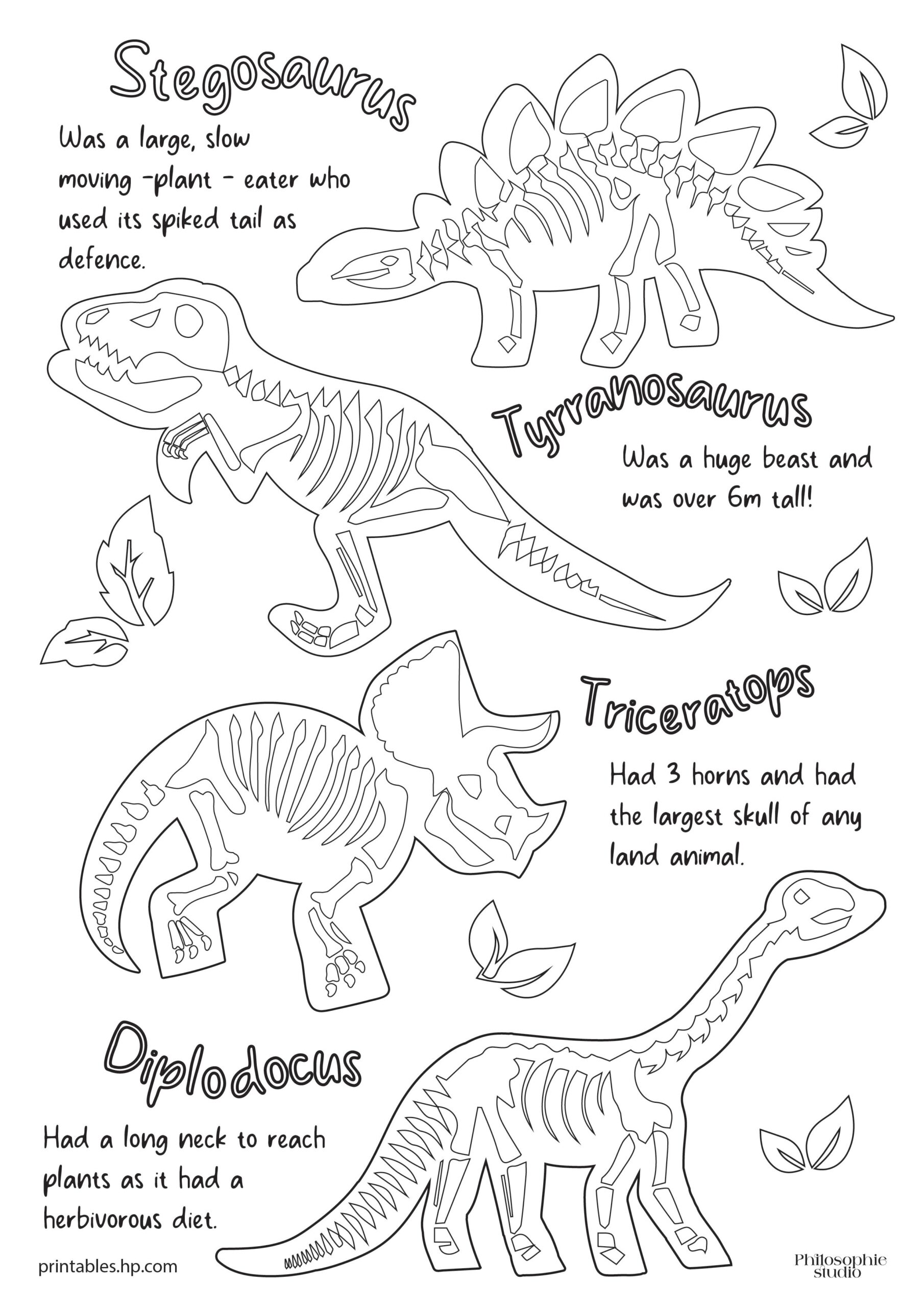 printable dinosaur coloring pages