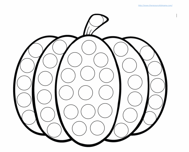 Pumpkin Do A Dot Worksheet The Resourceful Mama