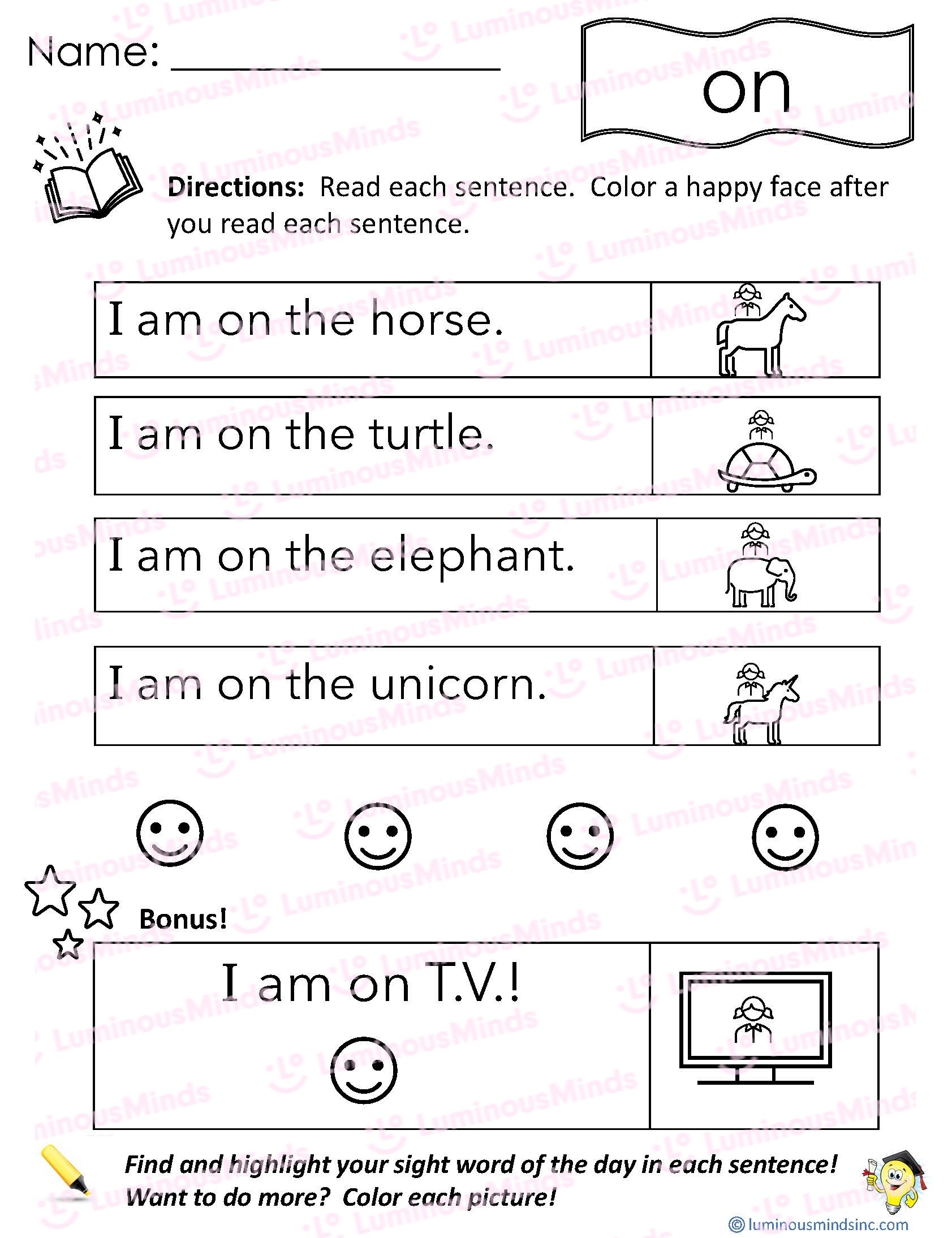 sight word worksheets sight word worksheets