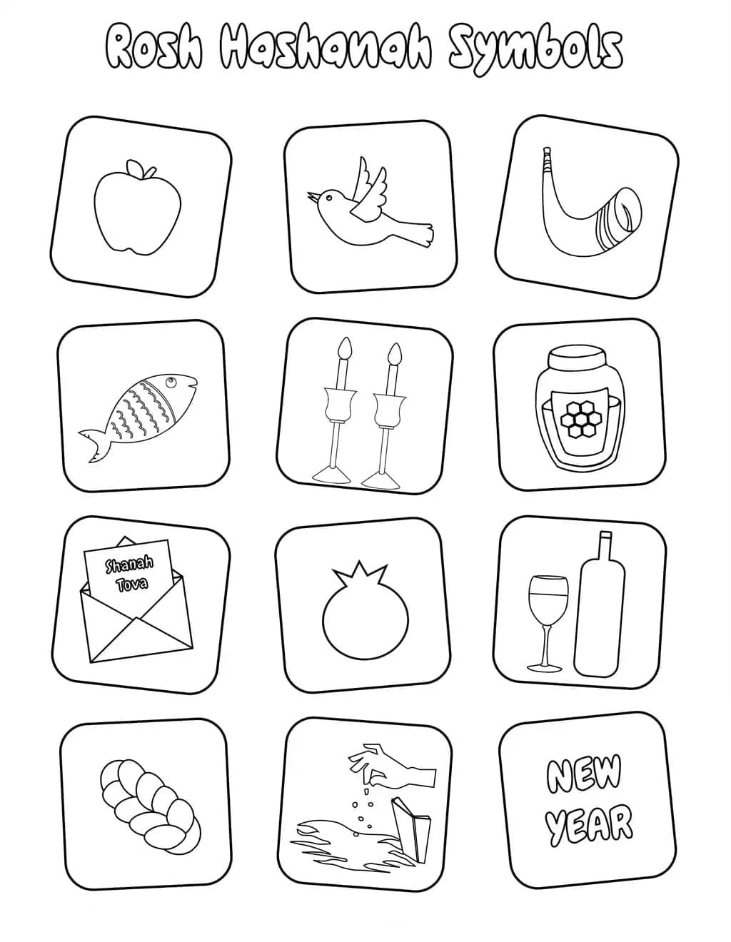 Rosh Hashanah Coloring Pages ColoringLib