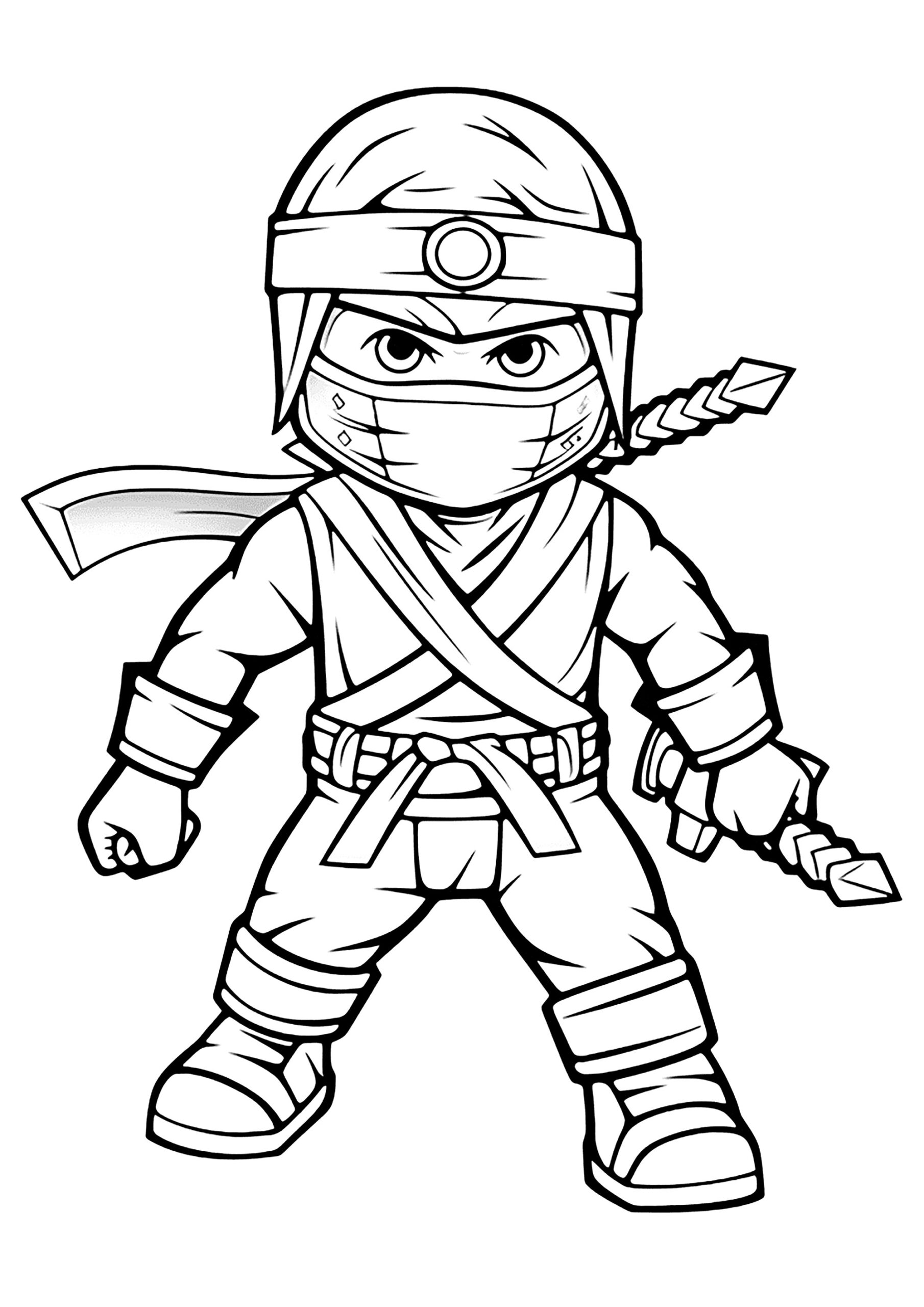 Samurai Ready To Attack Ninjago Coloring Pages