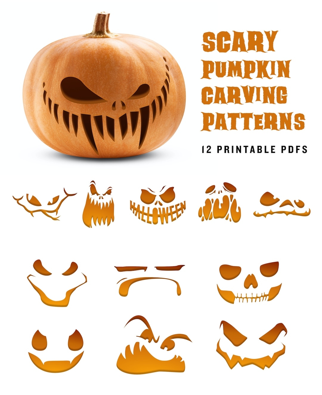 jack o lantern faces printable