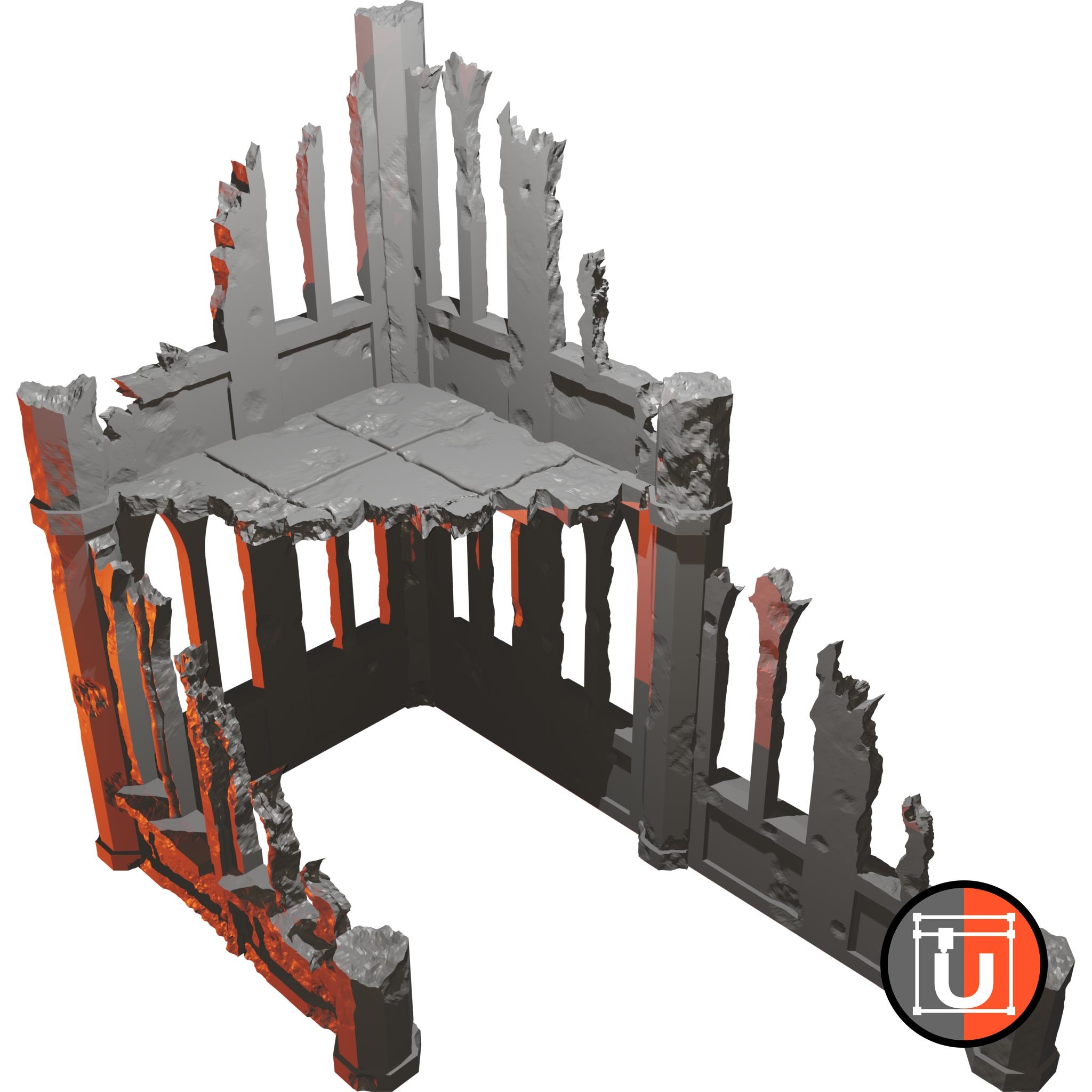  SciFi Gothic Terrain Full Buildings Free STL File For 3D Printing Cults