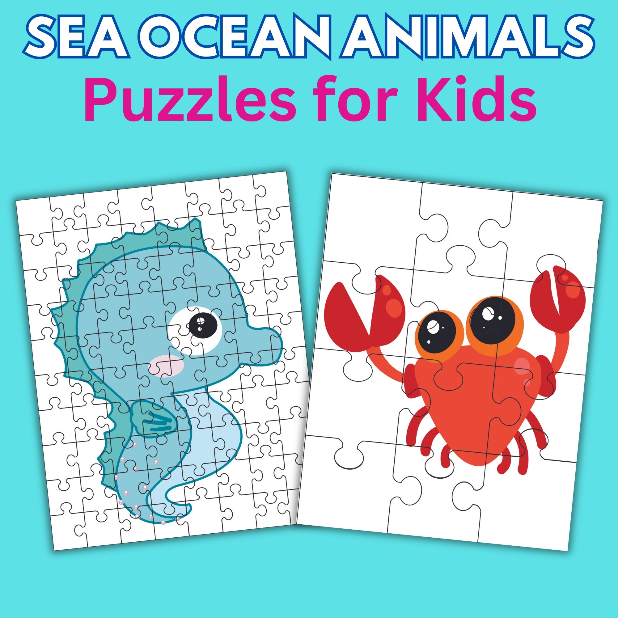 Sea Ocean Animals Printable Puzzles For Kids Jigsaw Puzzle Fun Educational Toy Made By Teachers Sea Ocean Animals Printable Puzzles For Kids Jigsaw Puzzle Fun Educational Toy Made By Teachers